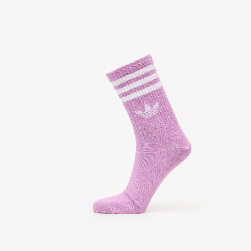 adidas 3-Stripes Crew Socks 3 Pairs Preloved Purple/ Bliss Pink/ White