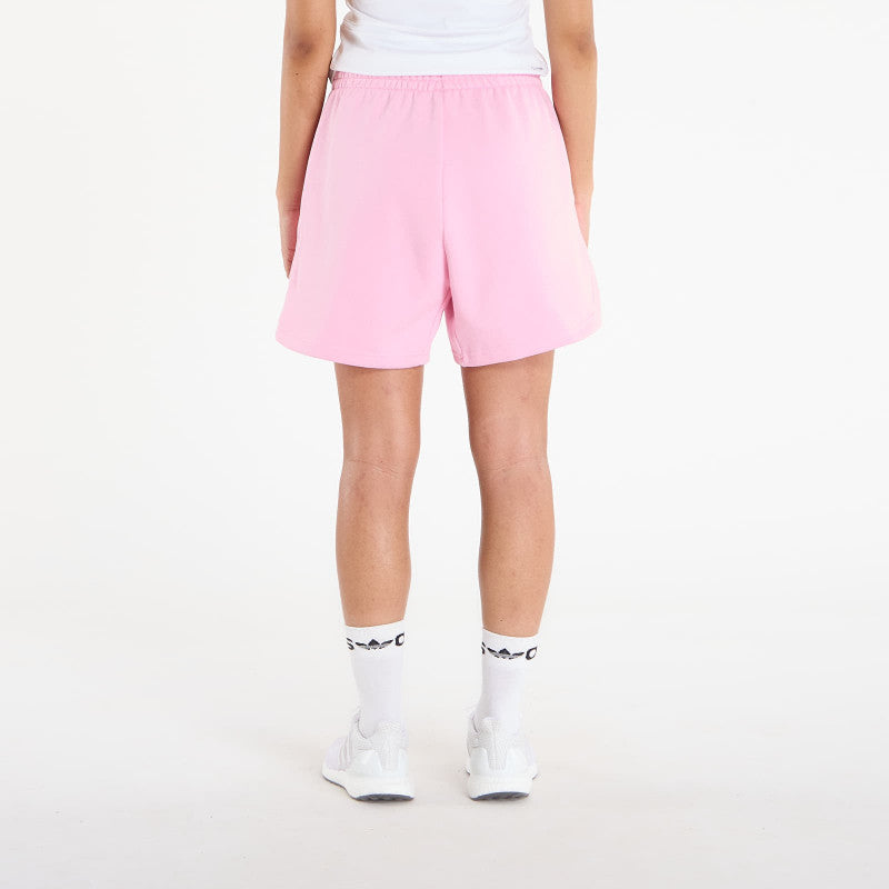 adidas 3 Stripes Studio Fleece Loose Shorts True Pink