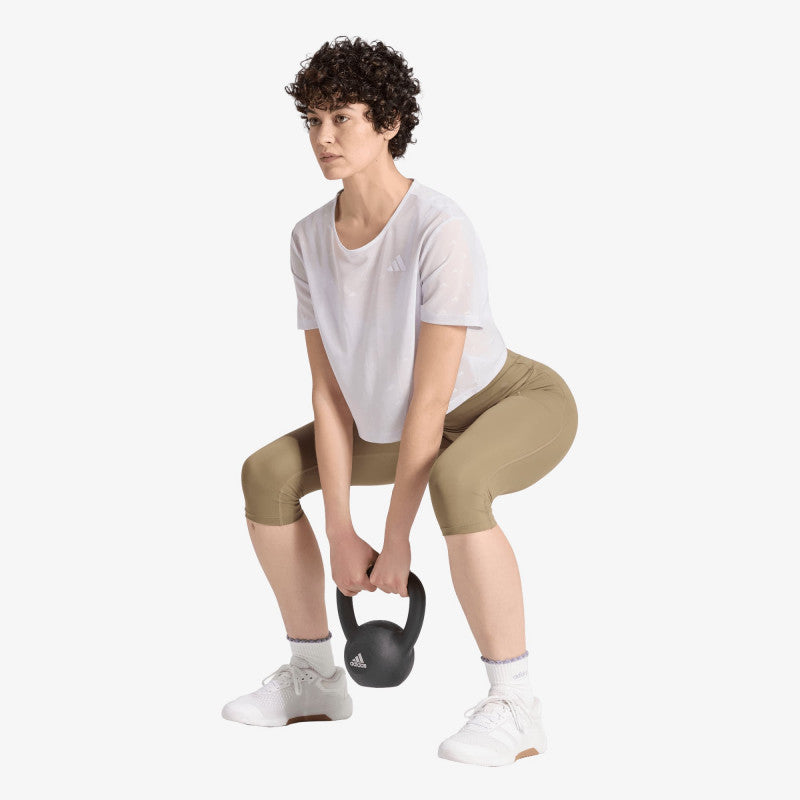 adidas Strength Essentials Workout Boxy Mesh T-Shirt Frozen Purple