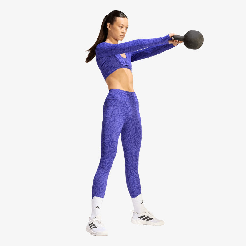 adidas Primelift Workout Snake Twist Reversible Long Sleeve Solar Purple/ Pure Purple