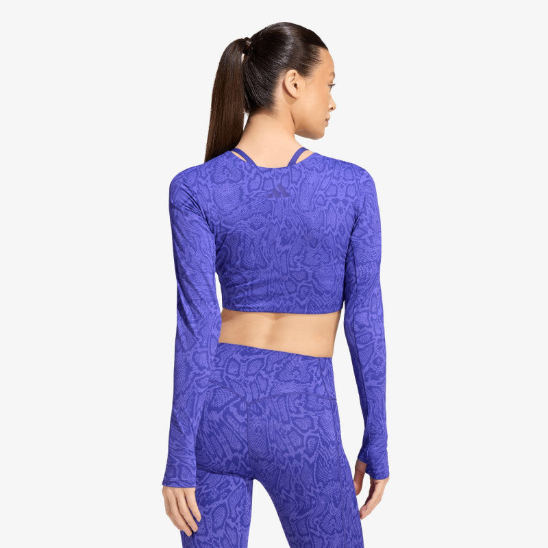 adidas Primelift Workout Snake Twist Reversible Long Sleeve Solar Purple/ Pure Purple