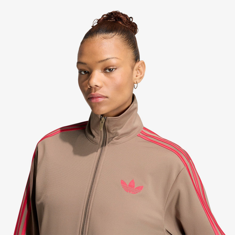 adidas Firebird Track Top Loose Khaki Six/ Power Pink