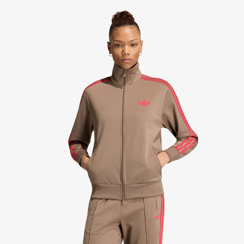 adidas Firebird Track Top Loose Khaki Six/ Power Pink