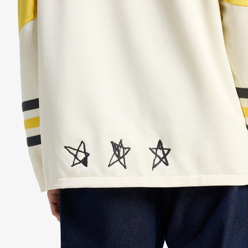 adidas Hockey Long Sleeve Jersey Eqt Yellow/ Pure Ruby