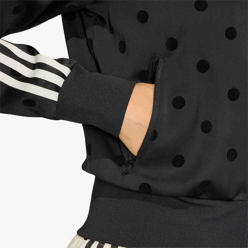 adidas Satin Polka Dots Tt Track Top Black