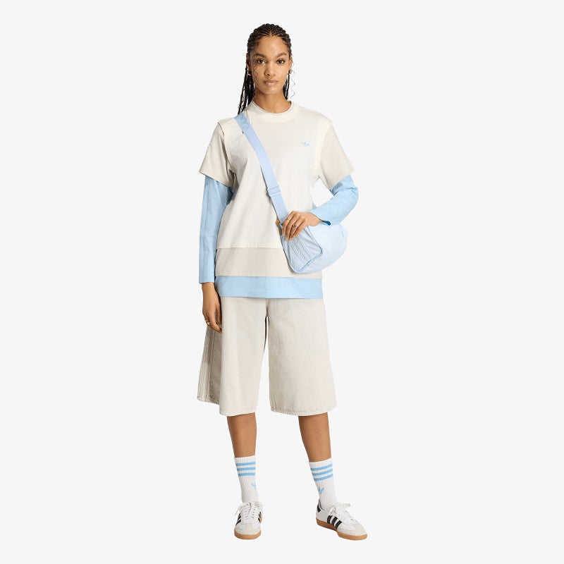 adidas Loose Layered Long Sleeve T-Shirt Off White