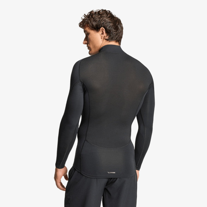 adidas Techfit Compression Training Mock Neck Long Sleeve T-Shirt Black