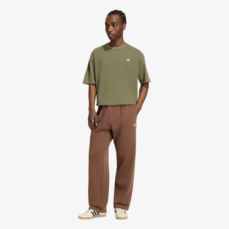 adidas Trefoil Essentials Washed Loose Dropped Shoulder T-Shirt Olive Strata