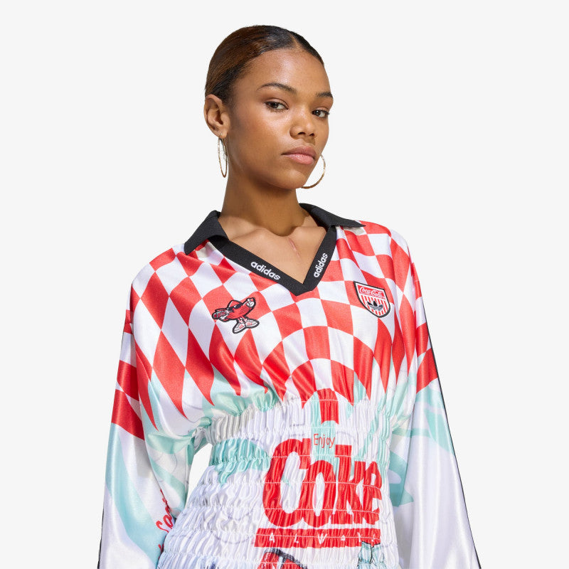 adidas x Coca Cola Mash Up Smocked Jersey White/ Multicolor