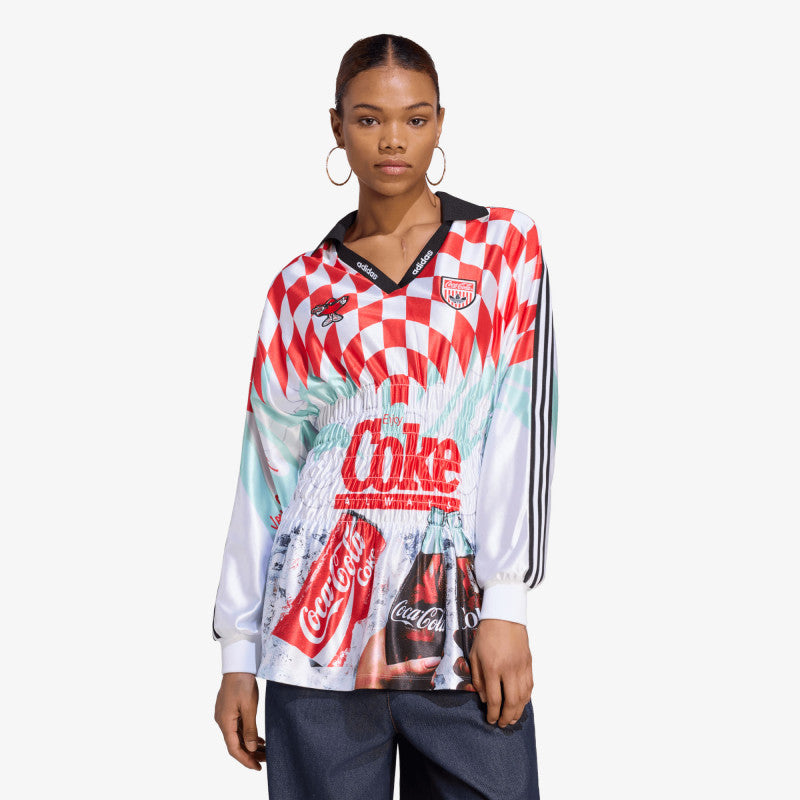 adidas x Coca Cola Mash Up Smocked Jersey White/ Multicolor