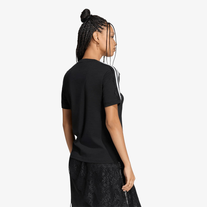 adidas Lace 3 Stripes Tee Black