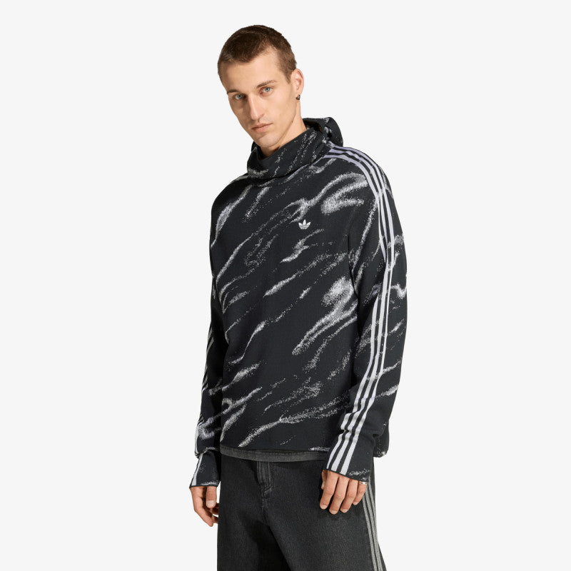 adidas Adilenium 6 Knitted Hoodie Black/ Grey Three
