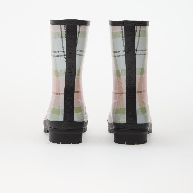 Barbour Banbury Wellington Boots Cherry Blossom Tartan