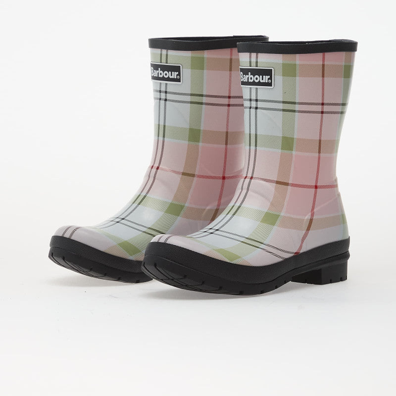 Barbour Banbury Wellington Boots Cherry Blossom Tartan