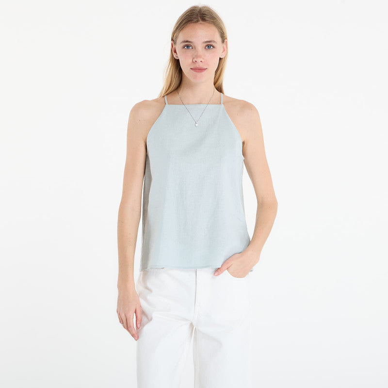 Calvin Klein Jeans Linen Sl Fashion Top Green