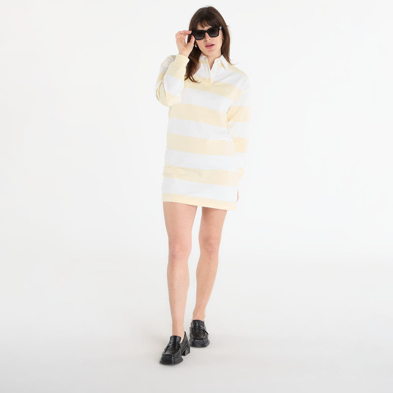Sukienka Calvin Klein Jeans Ls Varsity Stripe Mini Polo Snow White Stripe