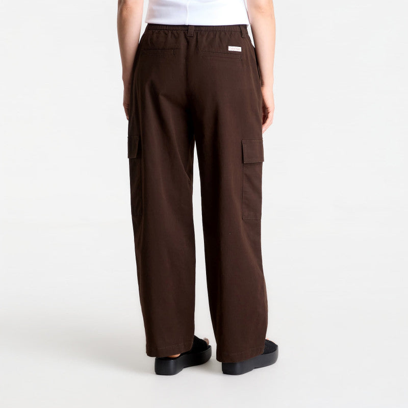Calvin Klein Jeans Cotton Ewaist Cargo Pant Dark Coffee
