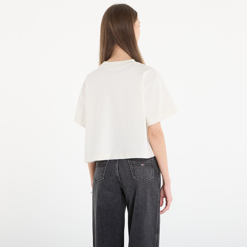 Calvin Klein Jeans Ss Cropped Boxy Grap Tee White