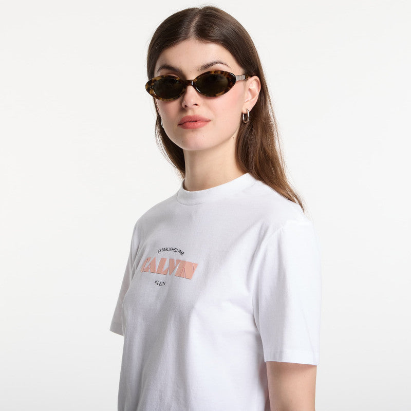 Calvin Klein Jeans Ss Classic Resort Calvin Logo Tee Bright White