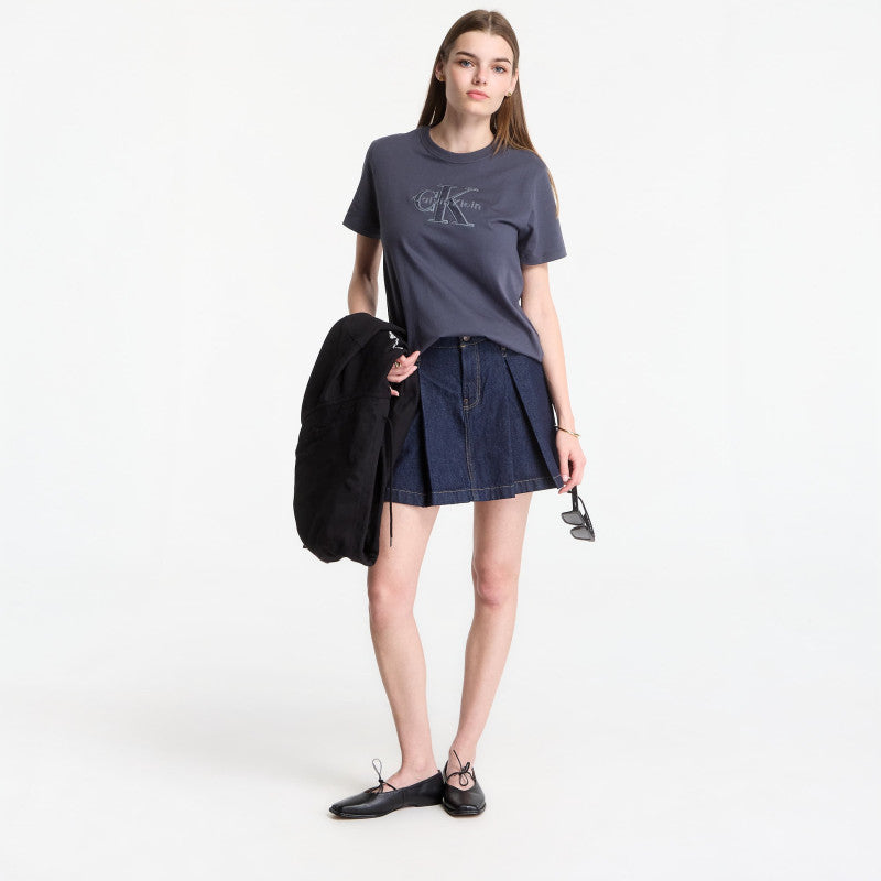 Calvin Klein Jeans Ss Baby Terry Hero Monologo Tee Ebony