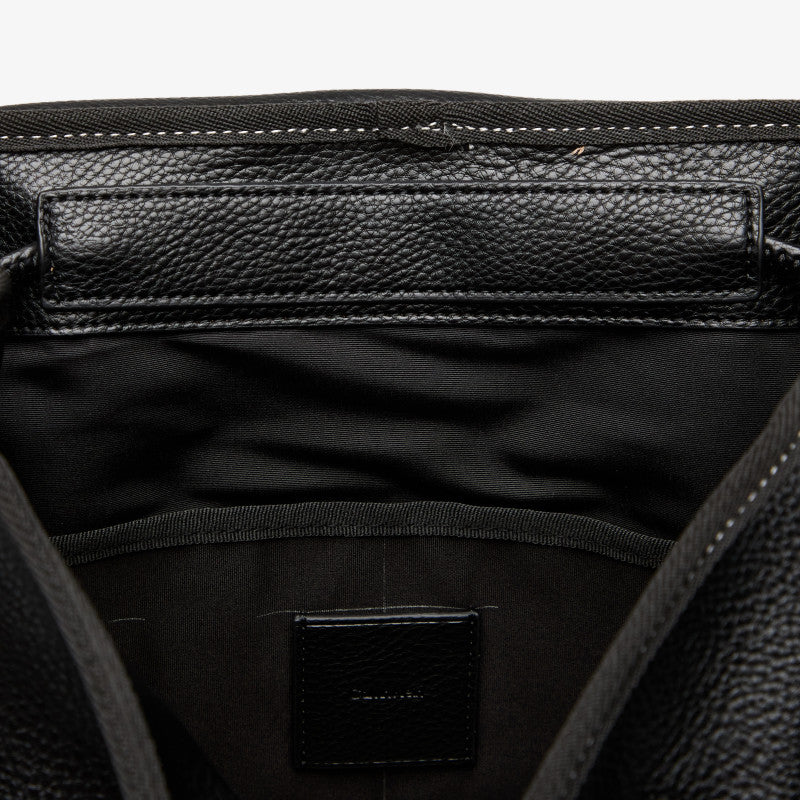 Calvin Klein Bold Pebble Flap Backpack Black