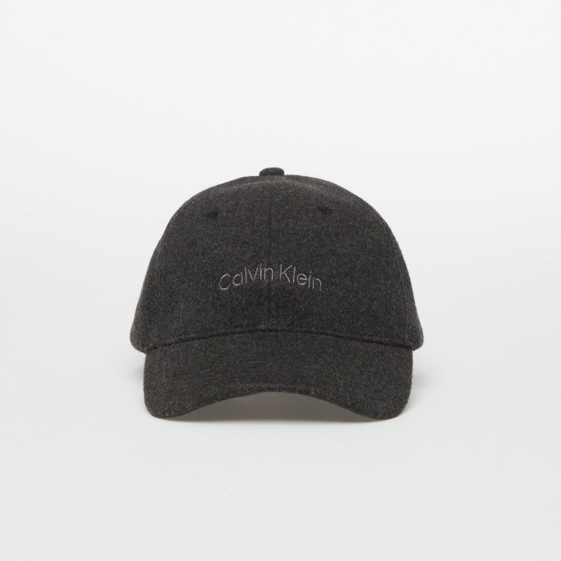 Calvin Klein Embroidered Titlecase Logo Felt Black Heather