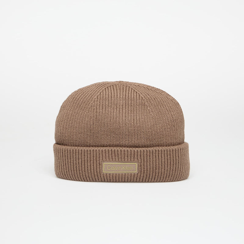 Calvin Klein Patch Chunky Rib Doc Hat Brown