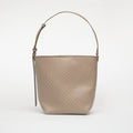 Calvin Klein Emblem Aop Medium Bucket Bag Desert Taupe
