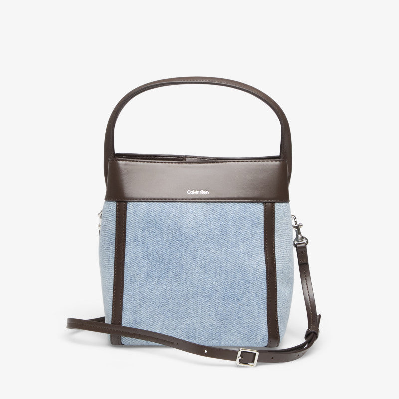 Calvin Klein Ck Denim Bucket With Strap LIGHT WASH DENIM