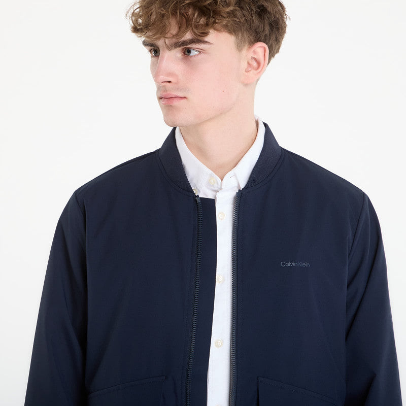 Calvin Klein Ls Soft Tech Bomber Jacket Dark Sapphire