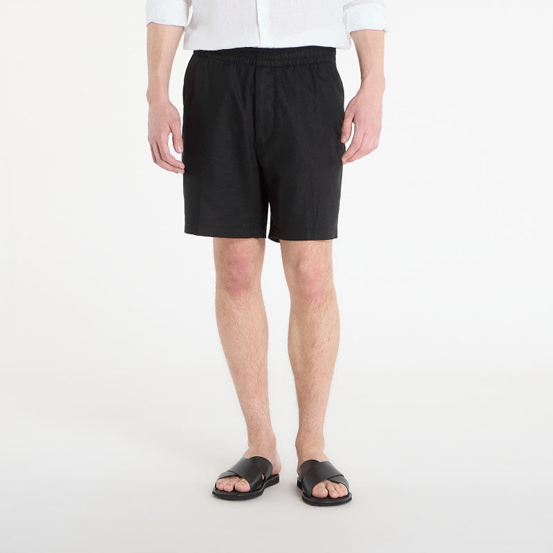 Calvin Klein Straight Linen 7" Pull On Short Black