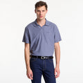 Calvin Klein Ss Easy Vertical Stripe Textured Polo Blue Nomad