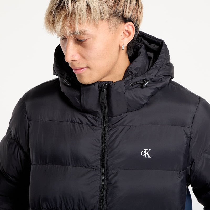 puchowa Calvin Klein Jeans Ls Nylon Color Bock Jacket Black