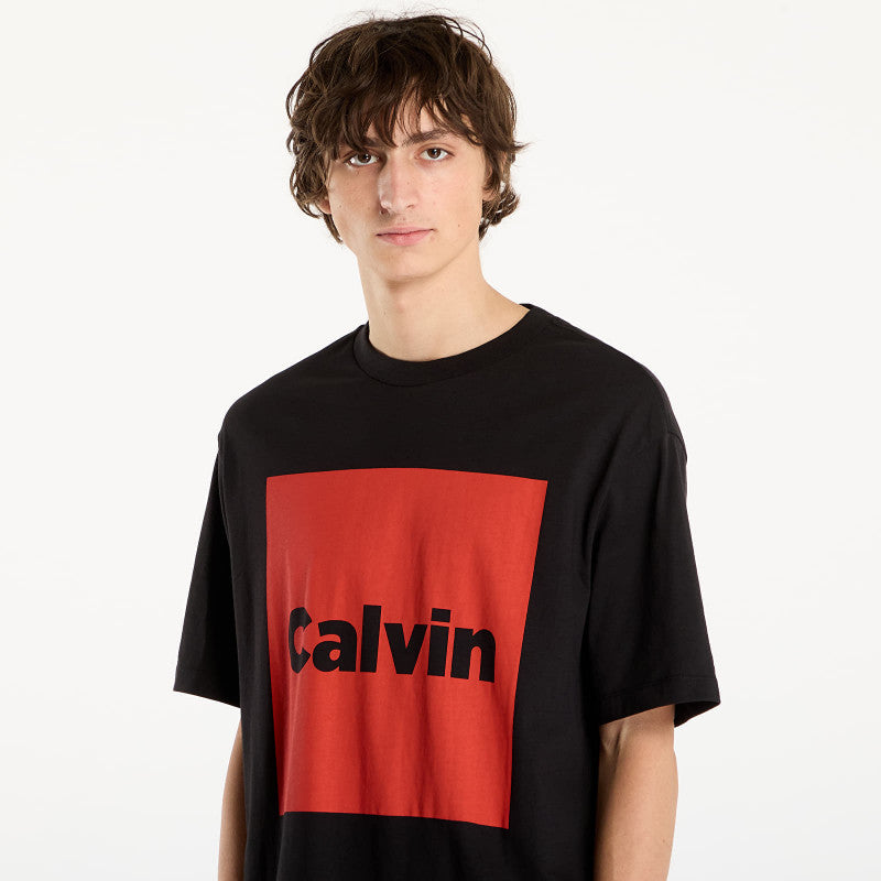 Calvin Klein Jeans Ss 16S Io Calvin Box Graphic Tee Black