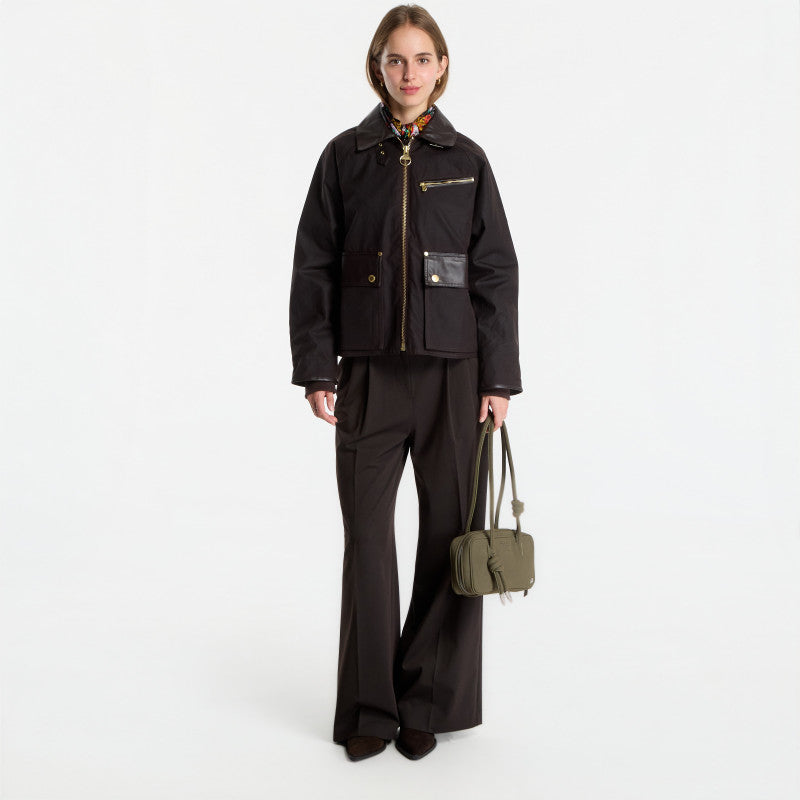Barbour B.Intl Donnington Wax Jacket Rustic/ Truffle Northumberland Check