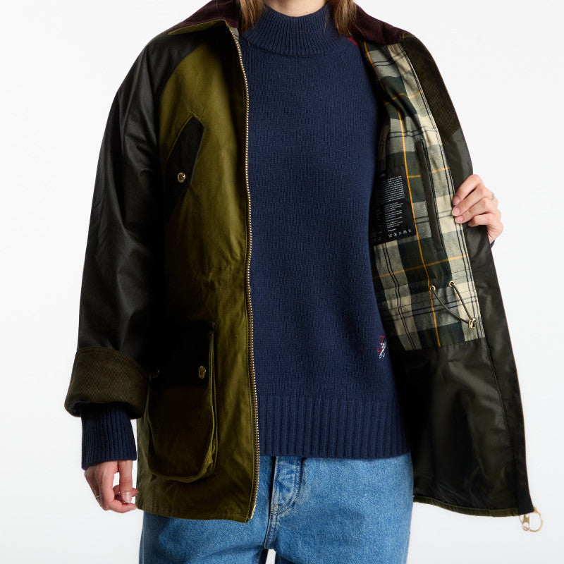Barbour Treeton Wax Jacket Golden Olive/ Fern/ Ancient