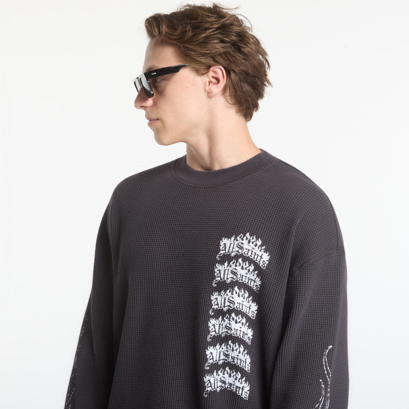 AllSaints Incendo Ls Crew Washed Black