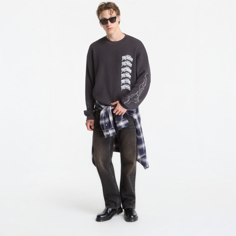 AllSaints Incendo Ls Crew Washed Black