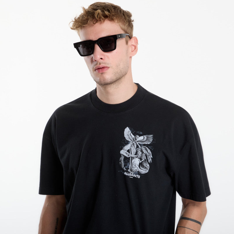 AllSaints Seraph Ss Crew Washed Black