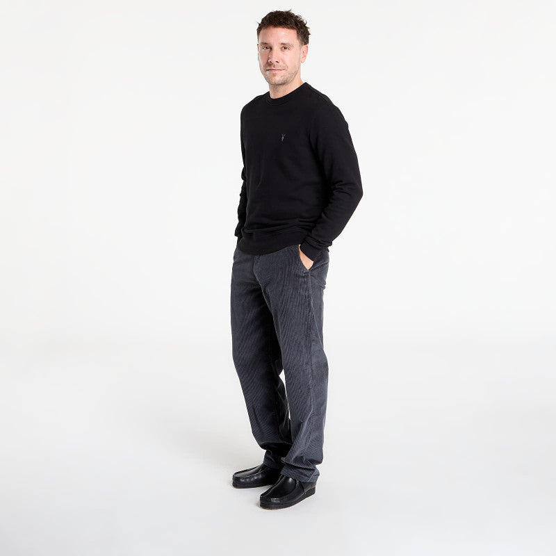AllSaints Raven Crew Neck Ramskull Sweatshirt Black