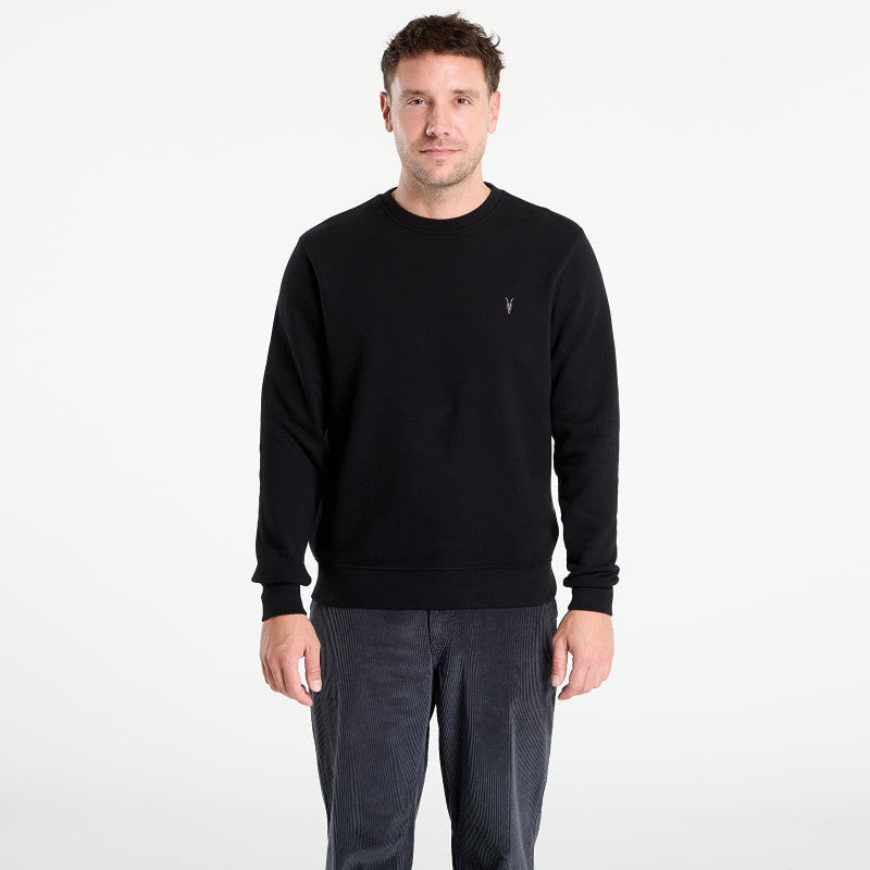 AllSaints Raven Crew Neck Ramskull Sweatshirt Black