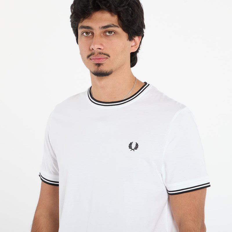 FRED PERRY Twin Tipped T-Shirt White
