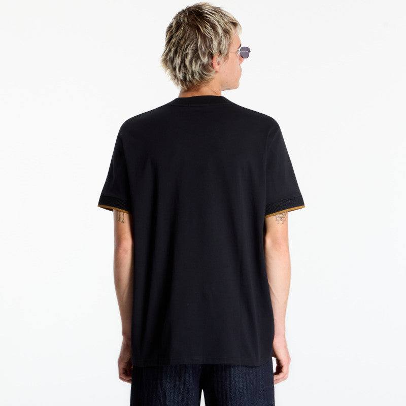 FRED PERRY Mesh Cuff Tshirt Black