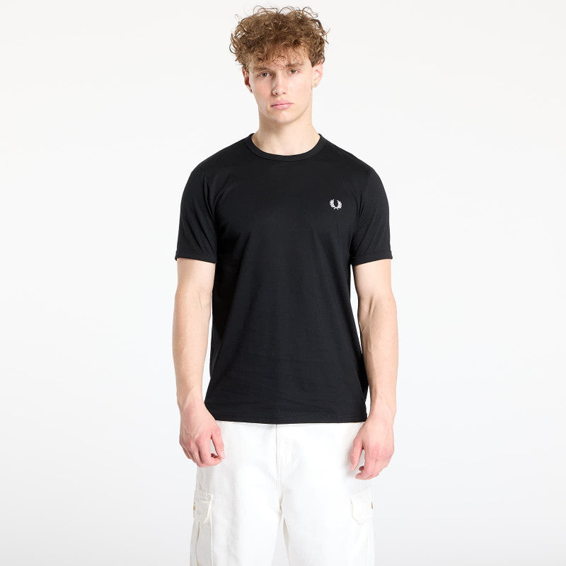 FRED PERRY Ringer Tee Black