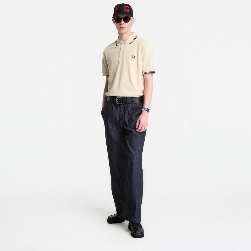 Fred Perry Twin Tipped Fred Perry Shirt Ecru