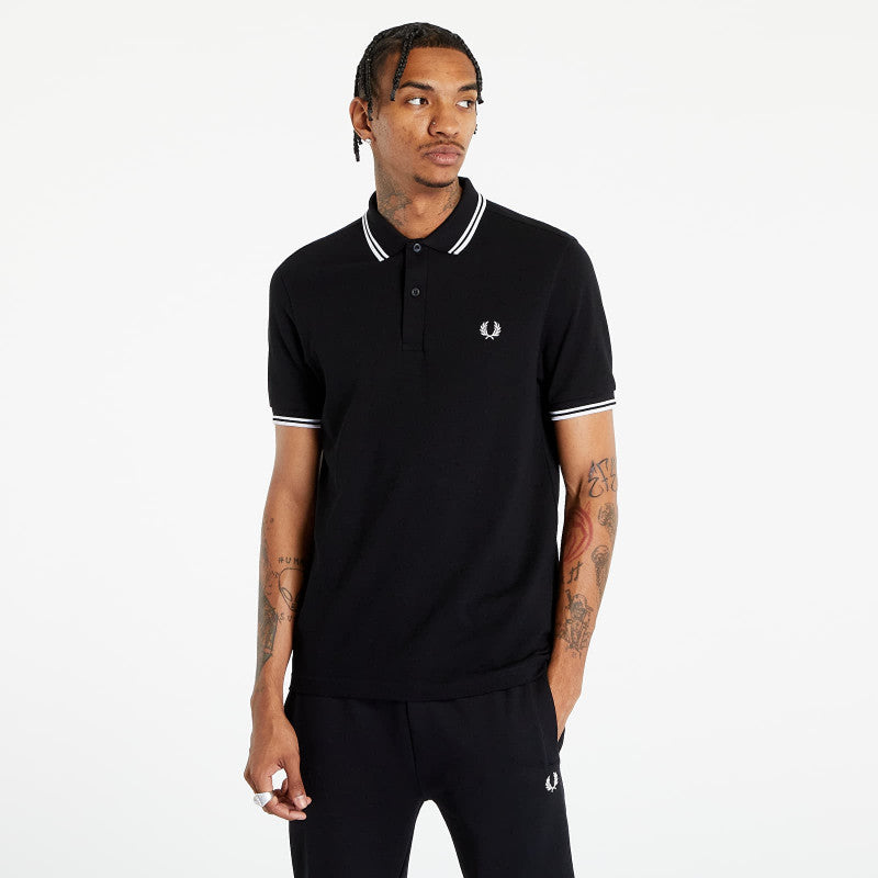 FRED PERRY Twin Tipped Shirt Black