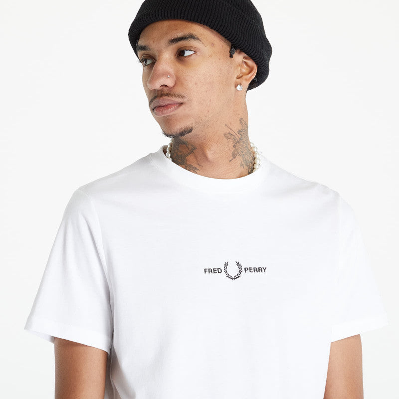 FRED PERRY Embroidered T-Shirt White