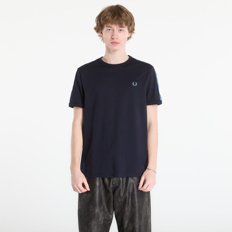 FRED PERRY Contrast Tape Ringer T-Shirt Navy/ Ace Blue
