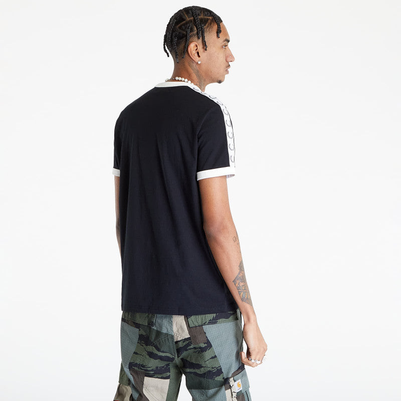 FRED PERRY Taped Ringer Black