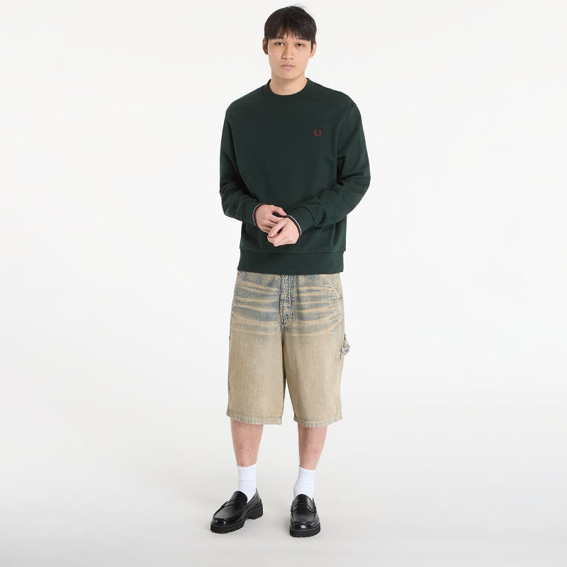 FRED PERRY Crew Neck Sweatshirt Grsrts/ Stkbl/ Oxb